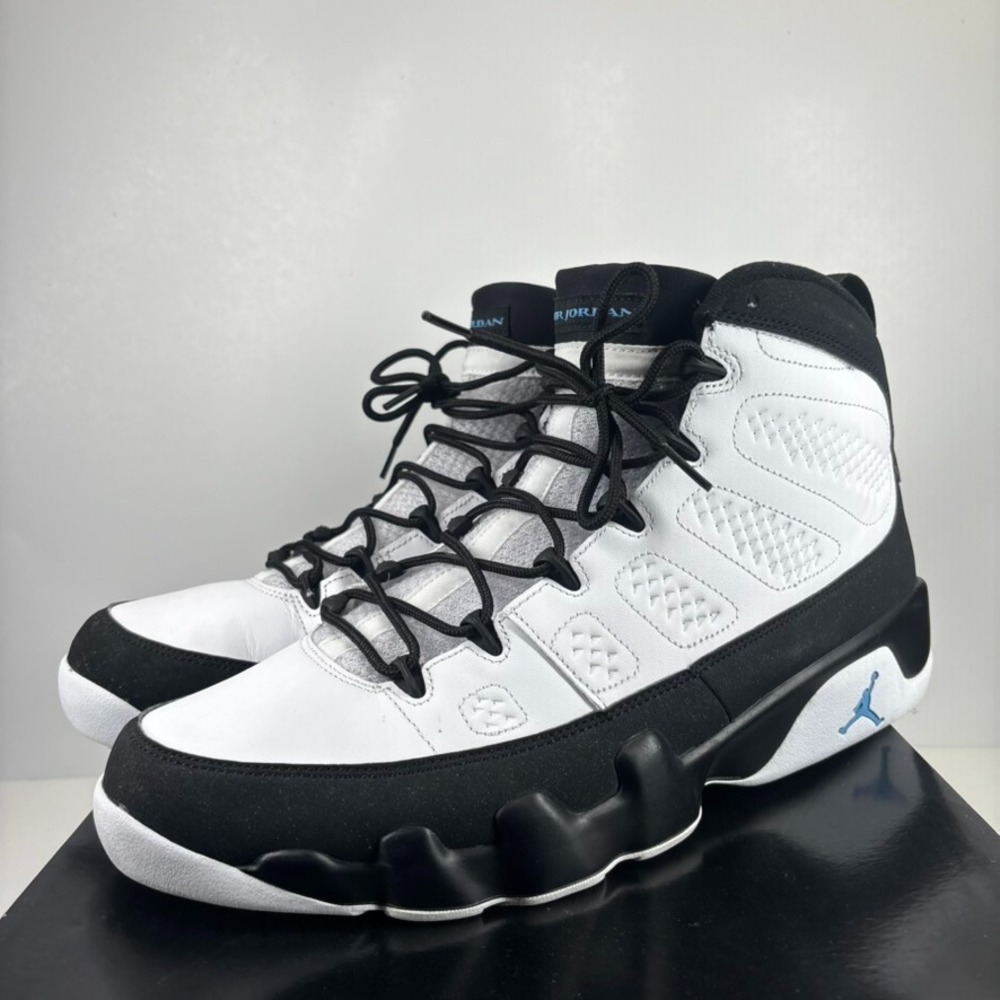 Nike Air Jordan 9 Retro University Blue Men's 13 White/Black Sneakers CT8019-140